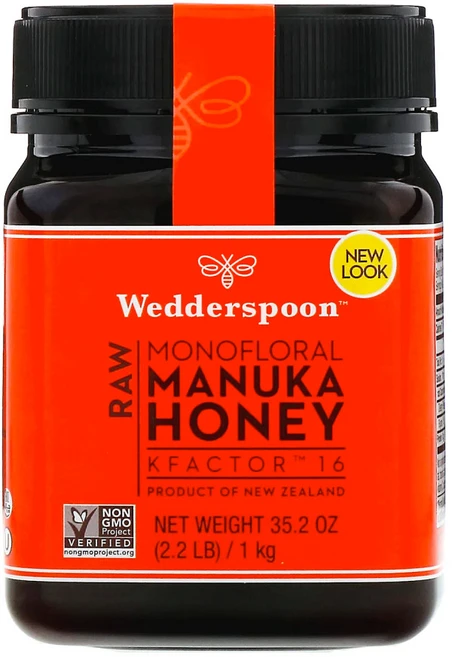Wedderspoon 무가공 모노플로랄 마누카 꿀 KFactor 16 1kg(2.2lb) 1팩, 1kg, 1개 - 쿠팡