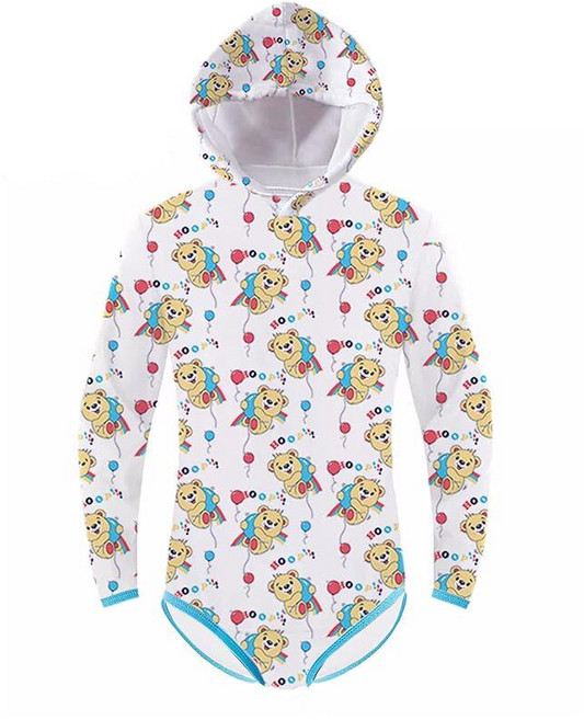 KLANNIZEROE 클래식 단색 바디수트 스냅 크로치 파자마 ABDL 기저귀 우주복 곰 M