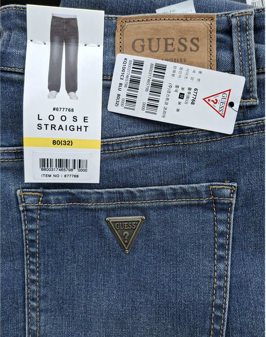 게스 남성 청바지 루즈 스트레이트