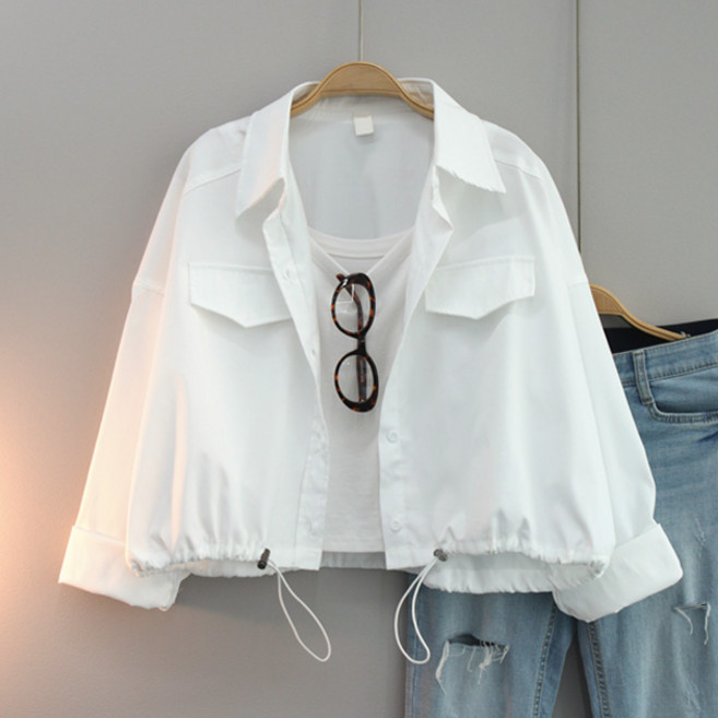 달콩 여성 봄자켓 카라셔츠 비키스트링카라셔츠자켓
