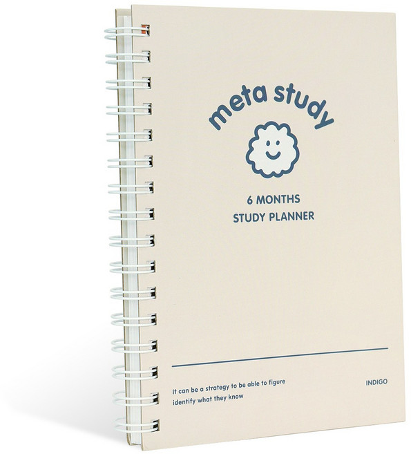 인디고 혼자공부 메타 스터디 플래너 6개월용, 그레이, 1개
