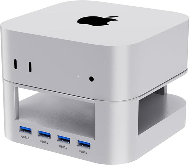 ZepSon Mac Mini M4 USB-C ハブ 하나면 많이 이득입니다 Mac Mini M4 Pro 도킹 스테이션 전용 스탠드독 USB-A*4 고속 데이터 전송