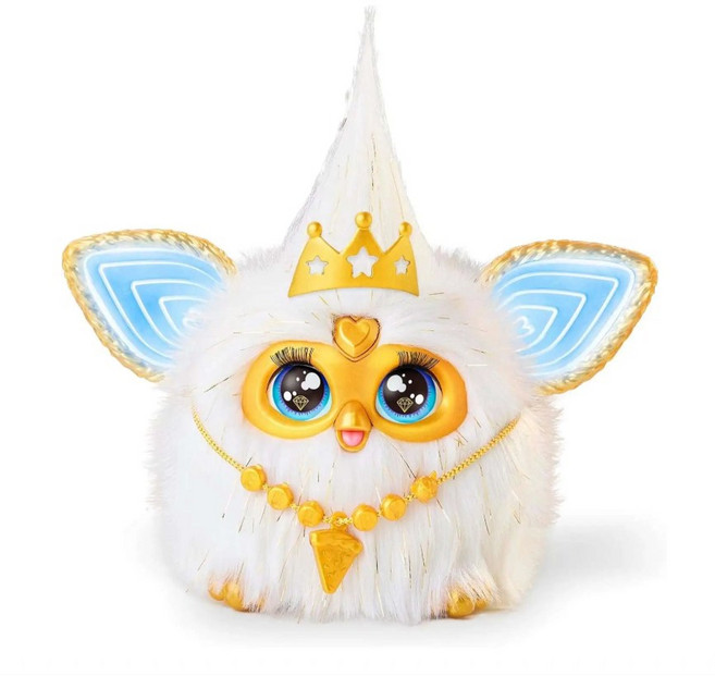 Furby 菲比小精靈 電子互動玩偶 華麗白金, 1個