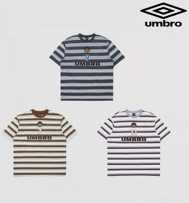 [백화점 정품] UMBRO 25SS HBL 브릿 스트라이프 반팔 티셔츠 UR121CR 3종