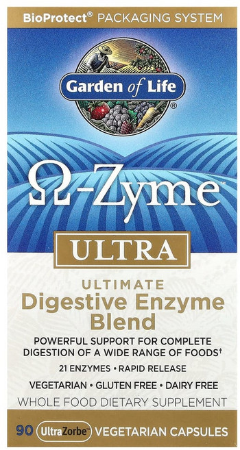 Garden of Life 오메가-자임 울트라 베지테리안 캡슐, 1개, 90정