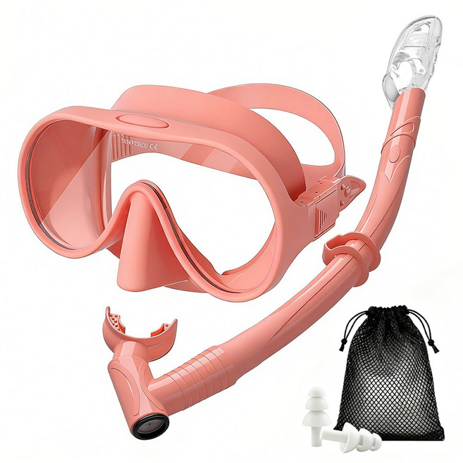 전문가용 스노쿨링 세트, 분홍색