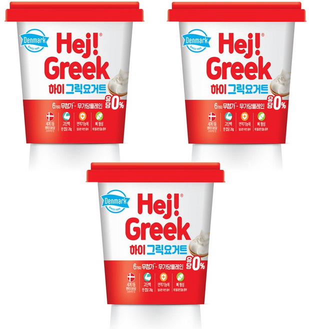 동원 덴마크 하이 그릭 요거트, 400g, 3개