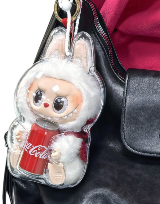 칠시 라부부 코카콜라 인형 투명 케이스 앉아있는 코카콜라 버전, 1개