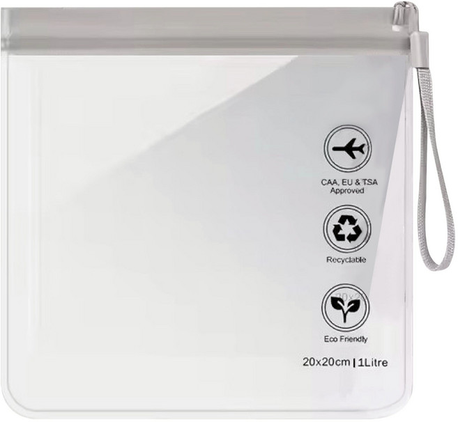 透明旅行收納袋 輕巧便攜 環保耐用簡約時尚, 灰色, 1個