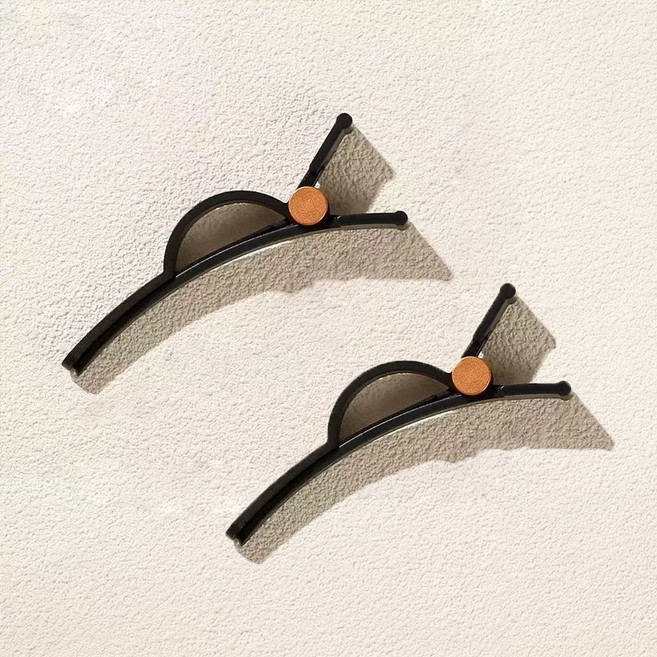 씨더블유 보검매직컬 전문가용 앞머리 헤어 집게핀 11.5cm 2개, 샴페인골드