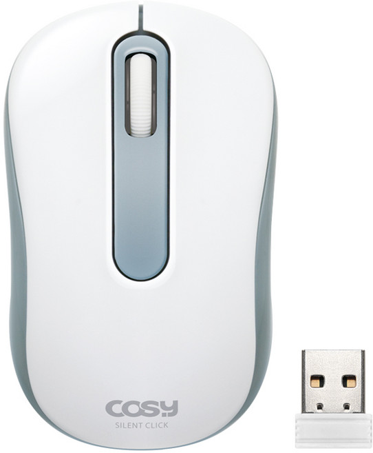 코시 마일드 저소음 무선 마우스, M3251WL, 화이트