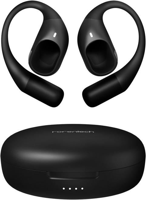 로랜텍 APP어플 연동 골전도 스포츠 ENC 노이즈캔슬링 오픈형 블루투스 이어폰, 블랙, RSM-R540