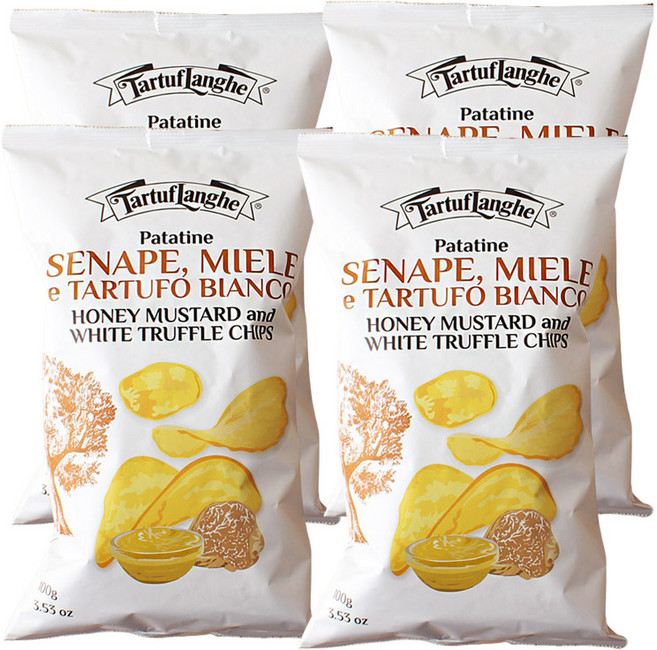 1+1 2+2 3+3 타르투플랑게 허니 머스타드 트러플 칩스 100g 감자칩 스낵 과자 비스킷, 4개