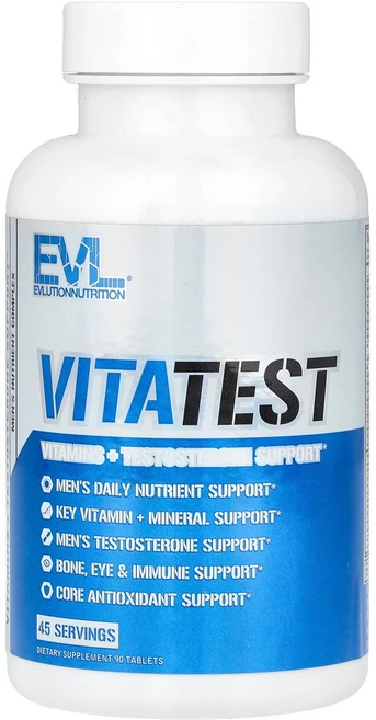 EVLution Nutrition VitaTest 남성용 영양소 복합체 90정 Nutrition (이블루션 뉴트리션), 1 - 쿠팡