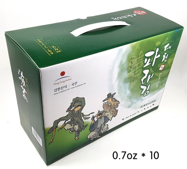 동양수산 대천김 10봉(돌김 재래김 파래김) 대한민국 대표반찬 자꾸 손이가요 손이가~, 1박스, 선해심파래김10봉, 20g