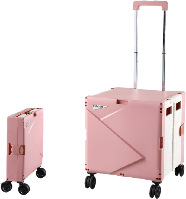 EasyHomey 접이식 멀티 쇼핑 카트 특대형 60L, 1개, 베이비핑크(BP01)