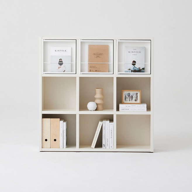 한샘 샘 책장 3단 120cm 매거진랙형 시공 (컬러 택1), 라이트메이플_책장/퓨어화이트_선반(F)