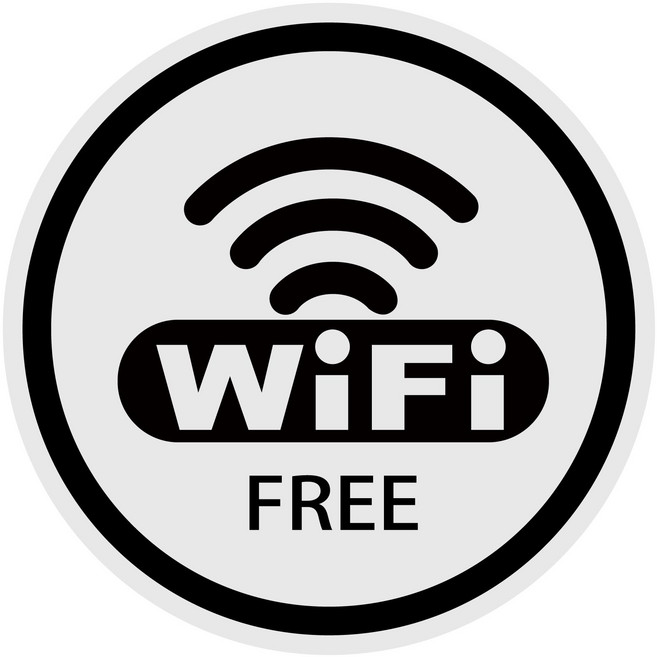 標示牌 防火級PC材料 台灣製 防水貼紙 營業用標語貼紙 店面 餐廳, WiFi FREE, 1個