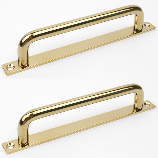 무드체인지 미닫이문 슬라이딩도어 판손잡이 15x165mm, 2개, 골드유광