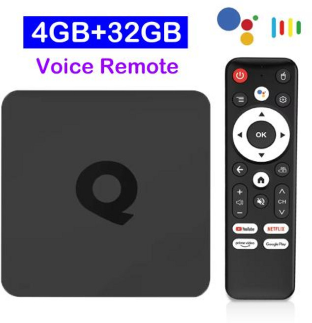 [가성비 셋탑박스] 2025 Q1 스마트 TV 박스 안드로이드 14 쿼드 코어 5G Wifi 8GB 32GB 64GB 128GB Rom 셋톱 AV1 8K 고속 미디어 플레이어 Go, Au 플러그, 4G 32G Voice Remote, 1개