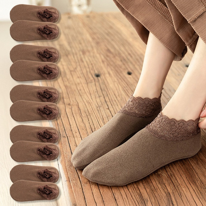 여성 레이스 발목양말 미끄럼방지 5켤레1세트