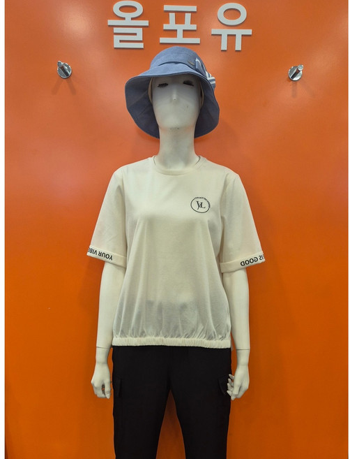 (뉴코아창원점) 언제든지 편해~ 레터링 포인트 라운드 티셔츠 ALTRN5336