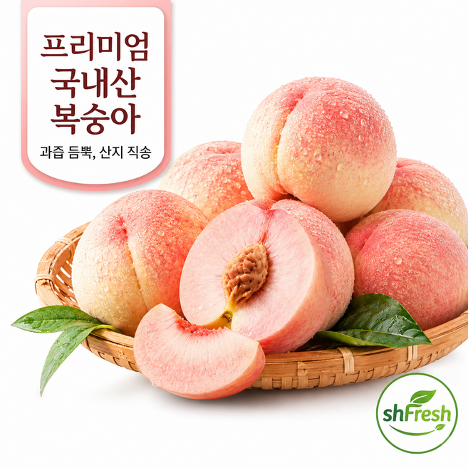 7위 - [2주한정특가] 주문폭주 고당도 딱딱이 대극천 복숭아, 1박스, 1kg