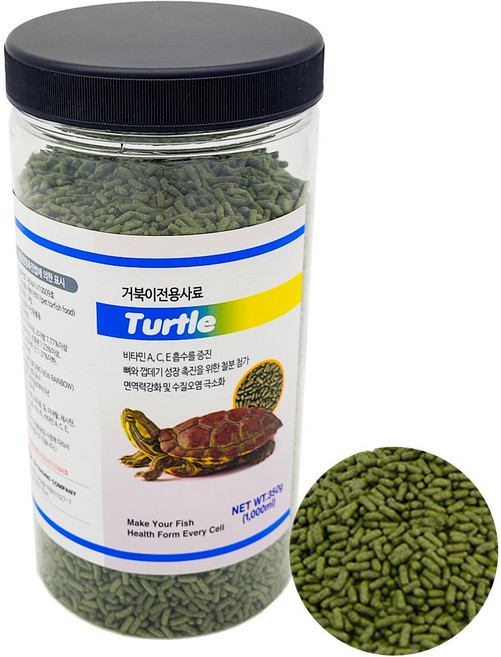 YB 거북이 전용사료, 1개, 1L