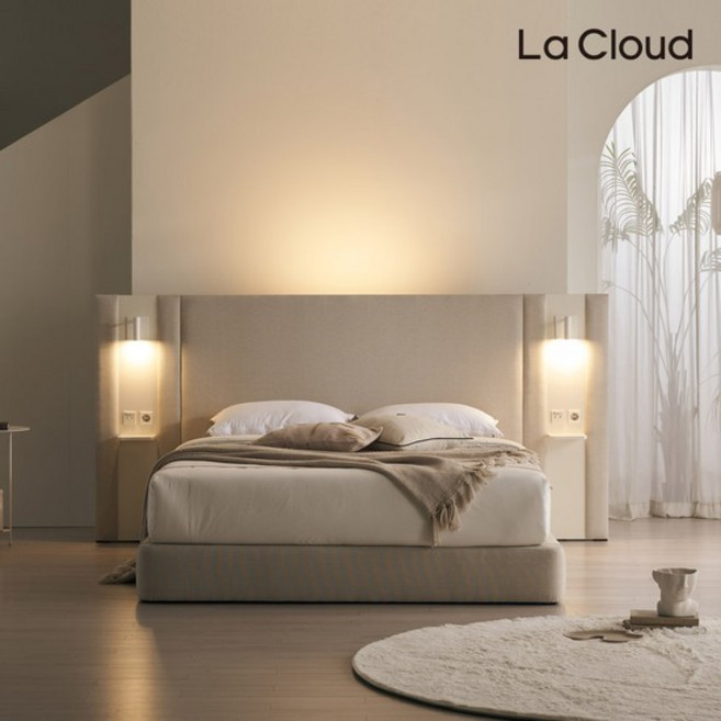 라클라우드 프리미엄 호텔식 평상형 글로리 침대프레임 퀸/킹 공용 Q/K, Q/K(퀸/킹 공용), 다크 그레이, 침대프레임(패널1EA 포함)