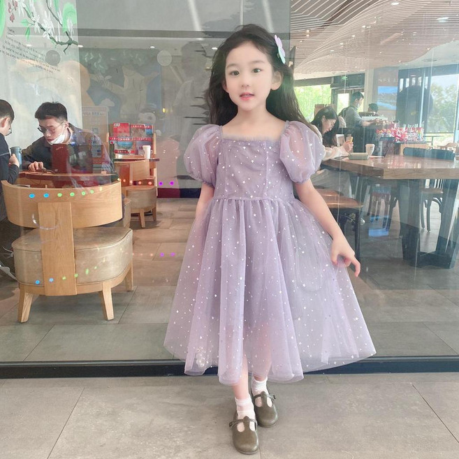 女童公主風蓬蓬紗連衣裙