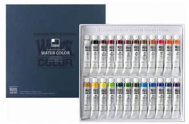 신한 수채화물감 24색 7.5mL / 41815, 1g, 1ml