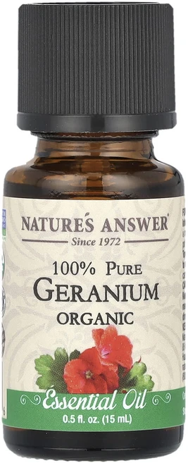 Nature's Answer 유기농 에센셜 오일 순도 100% 제라늄 15ml(0.5fl oz), NaturesAnswer유기농에센셜오일순도100제라늄1, 1개, 15ml - 쿠팡