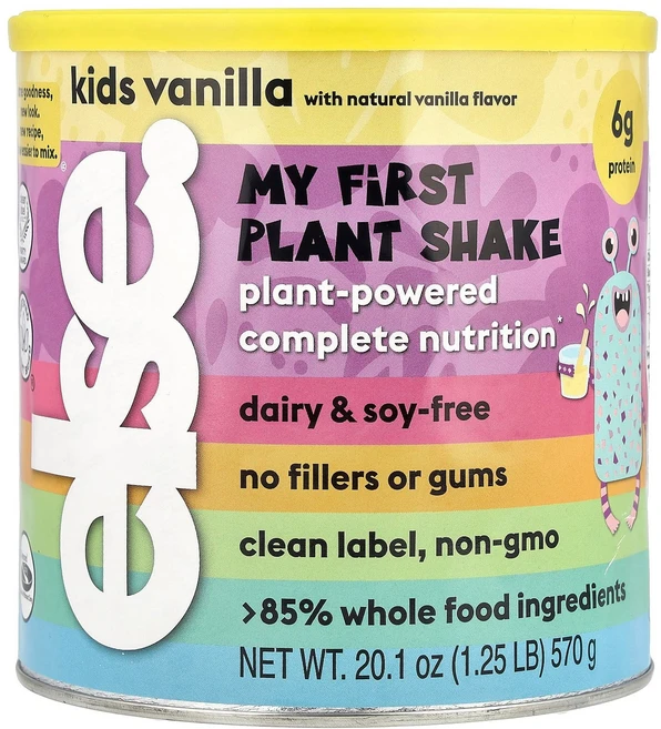 Else My First Plant 셰이크 Plant-Powered Complete Nutrition 어린이용 바닐라 570g(20.1oz) Else (엘스), Else 엘스 My First Plant Shake P, 1개 - 쿠팡