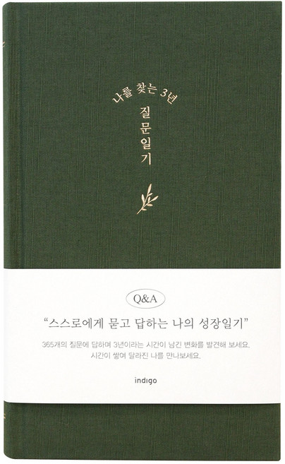 자문자답 나를 찾는 3년 질문일기 Q&A 3년용 일기장, 그린, 1개