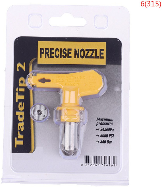 페인트 팁 수리 에어브러시 4 시리즈 5/6 분무기용 에어리스 코팅 개 스프레이건 노란색 1 2 와그너 깍지 도구 3 파우더, 6) 315, 1개