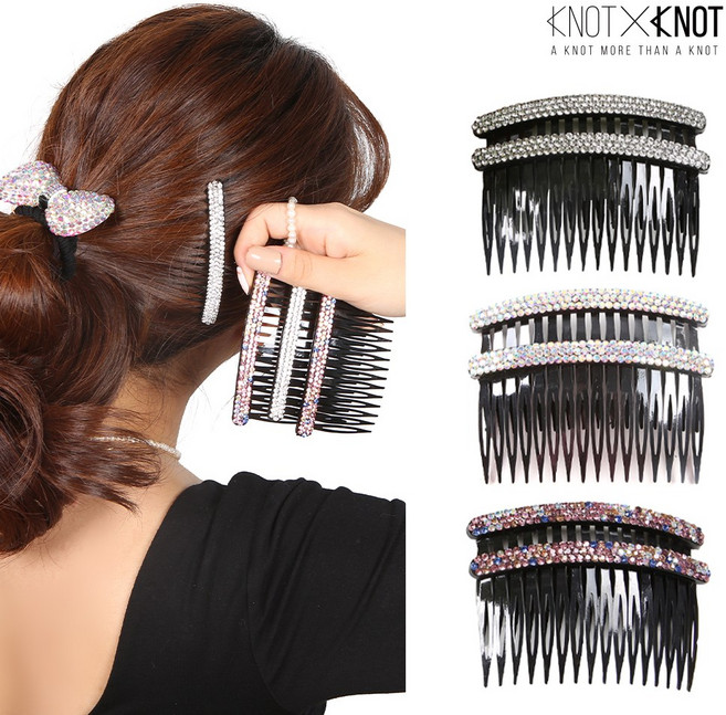 [KNOTXKNOT] 2-6p 가볍게 즐기는 3줄 라인 아크릴 큐빅 빗핀