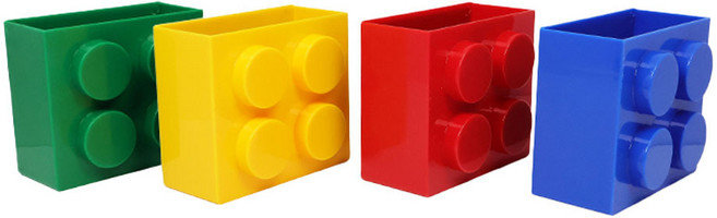 TW 자석 수납꽂이 보관함 인테리어 블럭 부착 정리 냉장고, 옐로우