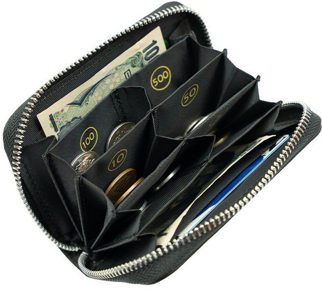 윈라이트 RFID차단 일본여행지갑 엔화 동전 소가죽