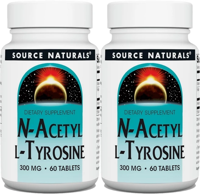 Source Naturals 소스내추럴스 N 아세틸 엘 티로신 300mg 테블릿, 2개, 60정 - 쿠팡