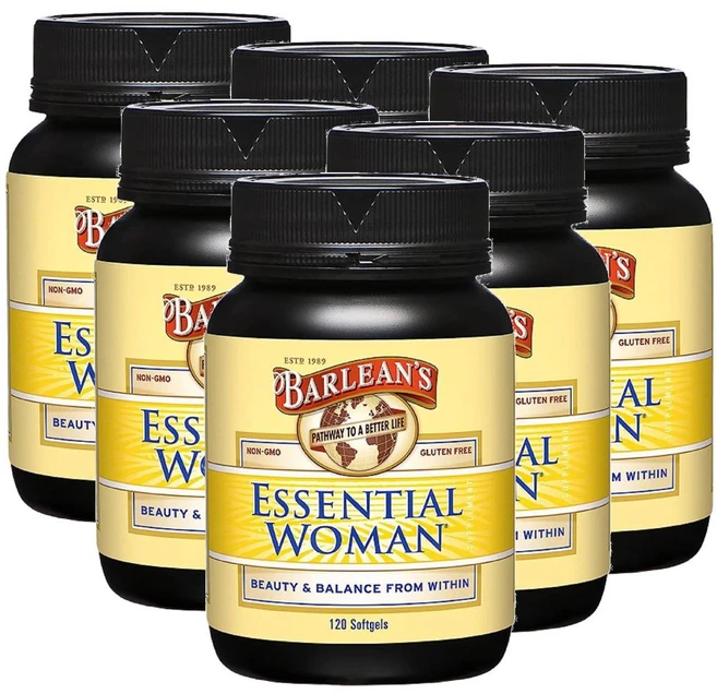 발린스 에센셜 여성용 플렉씨드 아마씨 달맞이꽃 종자유 소프트젤 Barleans Essential Woman, 6개, 120정 - 쿠팡