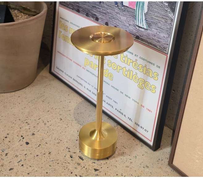 일광표 스탠드 테이블 조명 LED 무선 모던 무드등, 골드