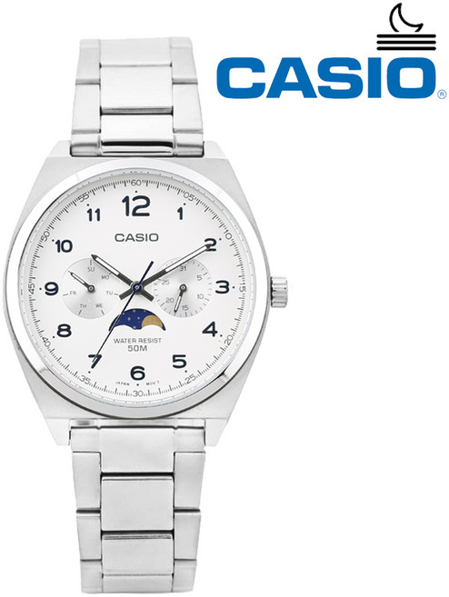 카시오 정품 문페이즈 남성 손목시계 MTP-M300D-7A