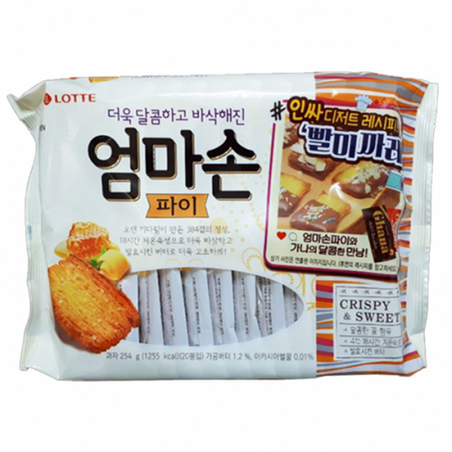 롯데 엄마손 파이 254gx10개, 254g, 10개