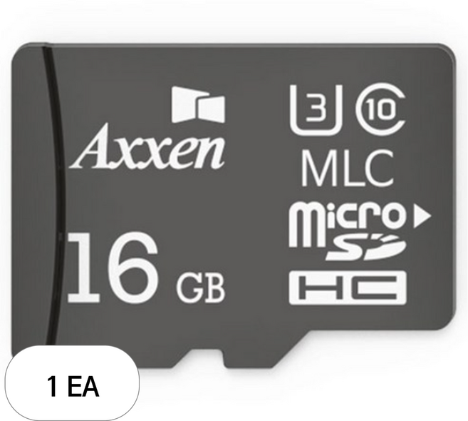 액센 마이크로 SD 메모리카드 MLC U3 Class10, 16GB, 1개