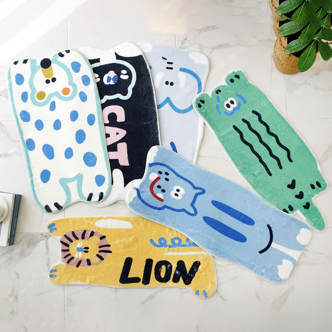 동물모양 러그 발매트 소프트 인테리어 주방 욕실, 북극곰