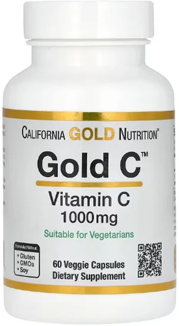 캘리포니아골드뉴트리션 골드 비타민 C 1000mg 베지 캡슐, 60정, 4개 - 쿠팡