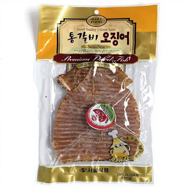 서울식품 통갈비 오징어 [소포장], 5개, 70g