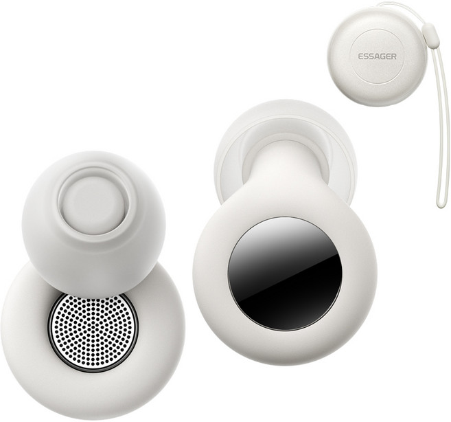 ESSAGER 소음 차단 99% 실리콘 수면 귀마개 흰색 노이즈캔슬링 딥슬립 이어플러그, 1개, 1개입