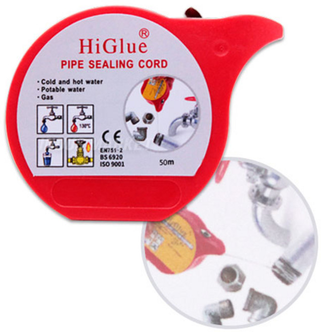 배관 밀봉제 파이프 실링 나사 테프론 테이프 보수 수리, 1개