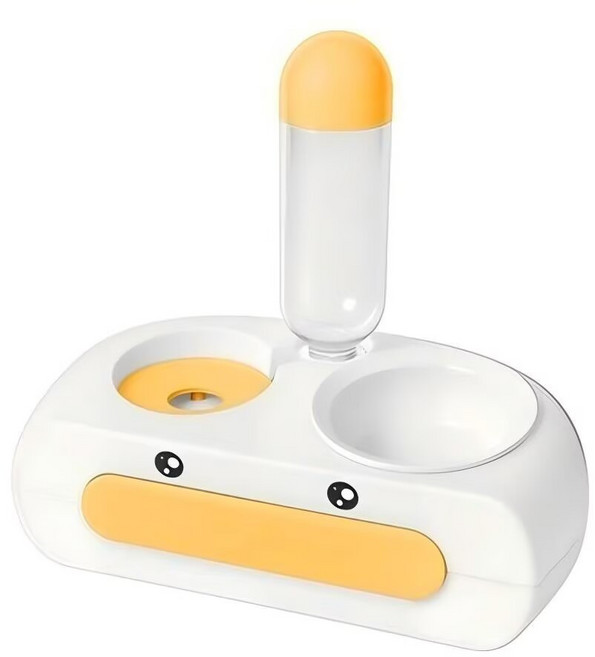 반려동물 프리미엄 일체형 급수식기, 1개, 옐로우